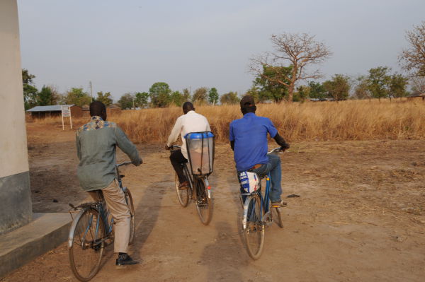 Water filter on a bike