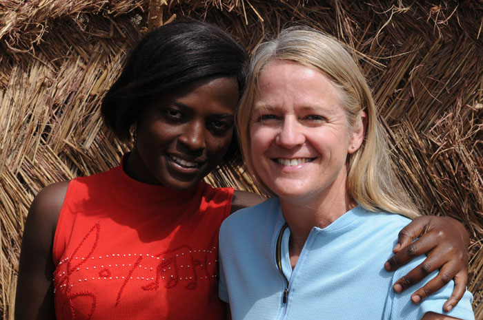 Beth and Salomay, who cooked for us and is a school teacher in Zamashegu