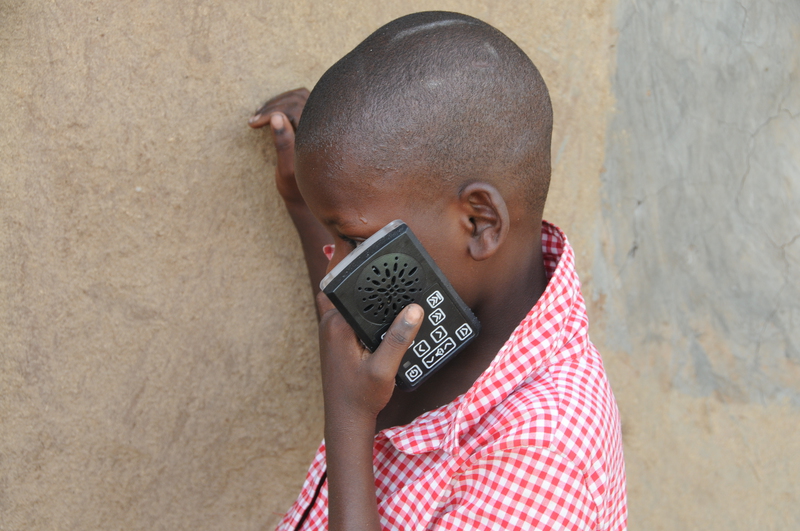 One of the boys in Zamashegu was listening to music on the Bible+ when we arrived