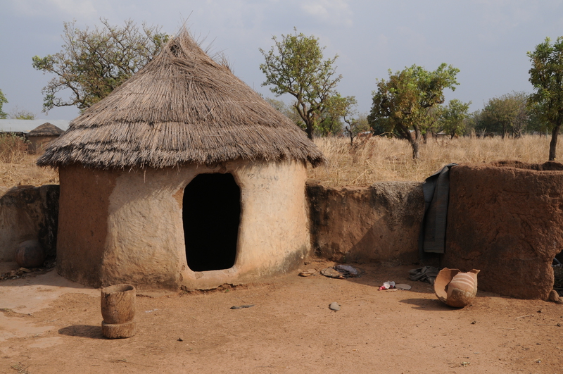 Abandoned hut compound