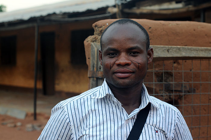 Michael, one of the health workers providing the community health recording